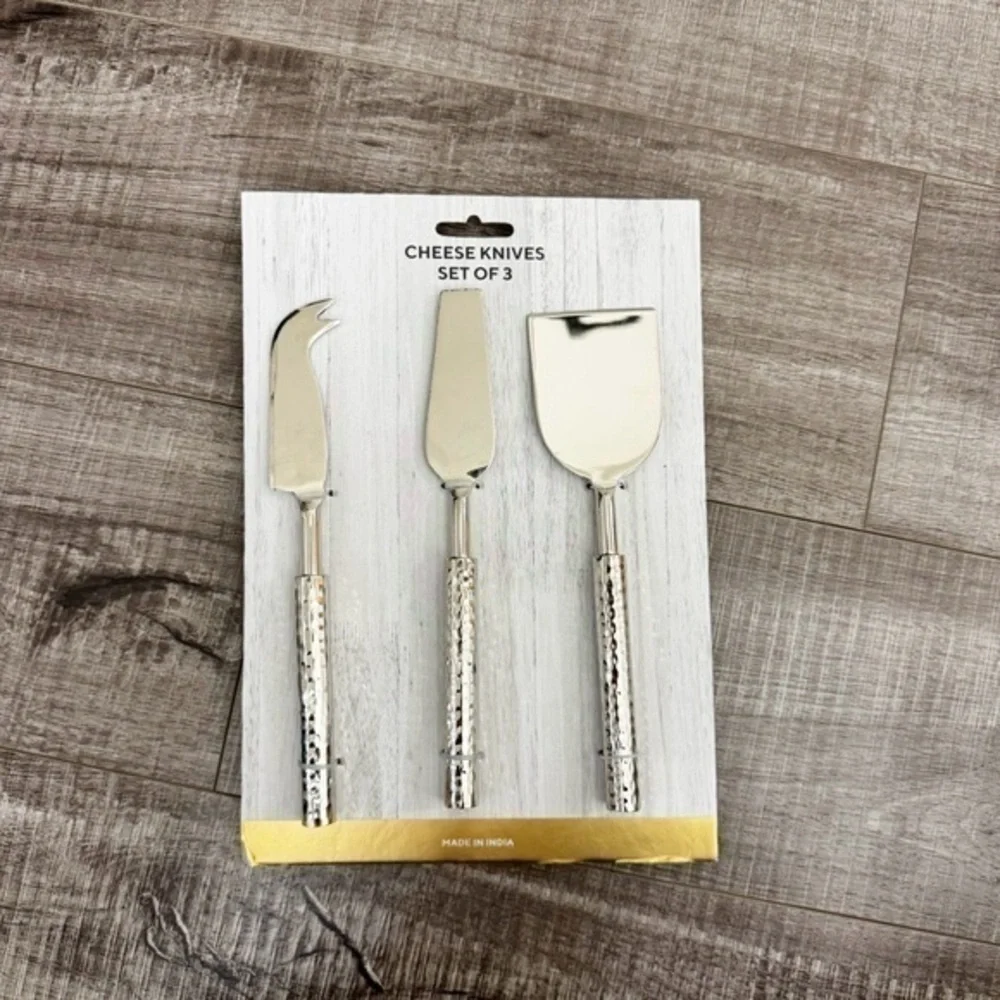 Set of 3 Cheese Knives Made in India NWT